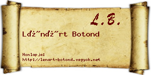 Lénárt Botond névjegykártya